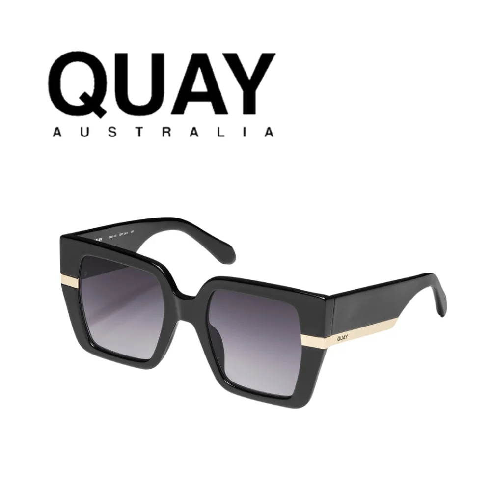 QUAY AUSTRALIA- Notorious Sunglasses- Black, Smoke - Picture 2 of 3